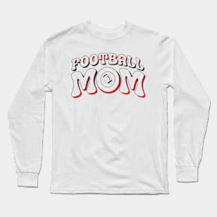 Football Mom Halftone Retro Long Sleeve T-Shirt